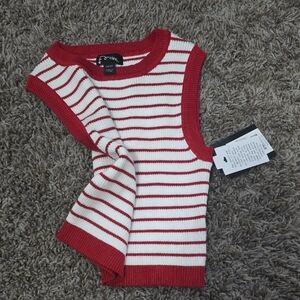 Art Class Red and White Striped Top